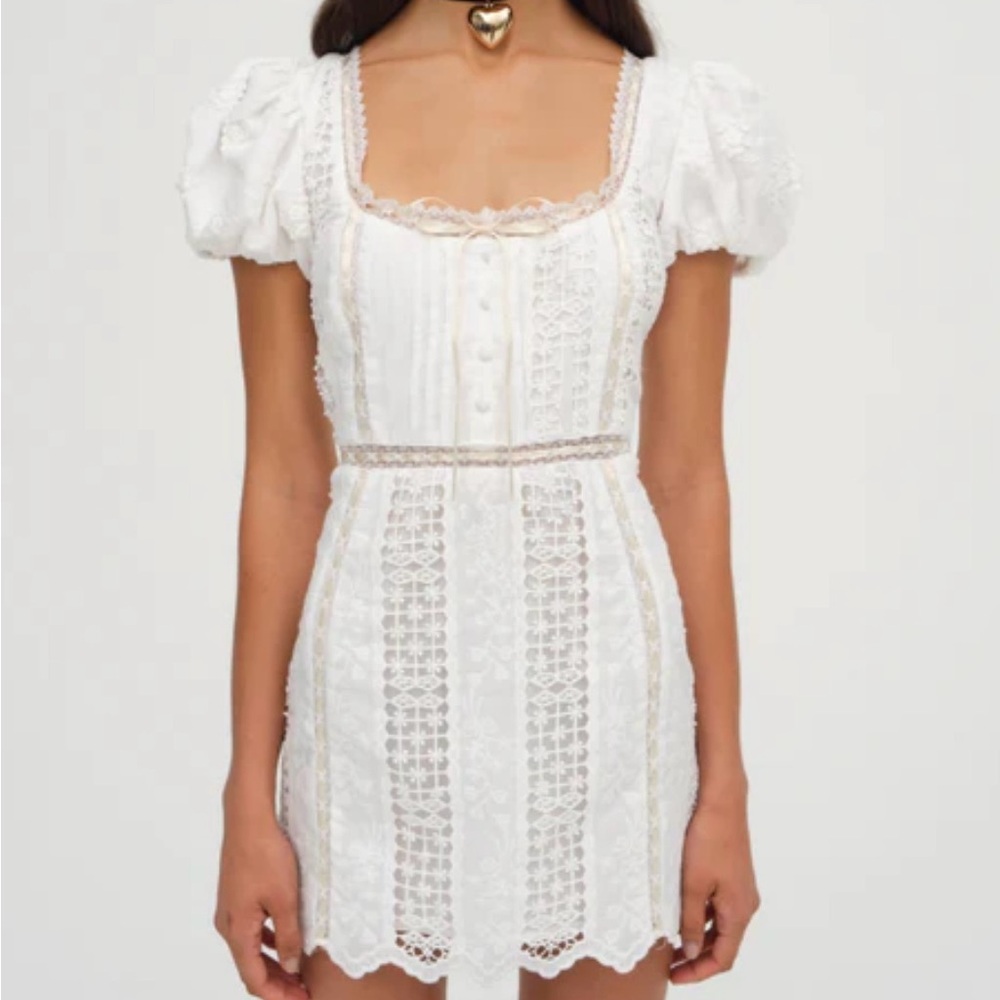 NWT For Love & Lemons Tracy Mini Dress SZ Small